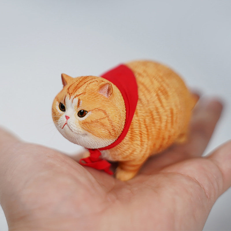 Chonky Cat 3.0 Figurine Fat Garfield & Orange Cat Realistic Desktop Ornament Trendy Toy Gift