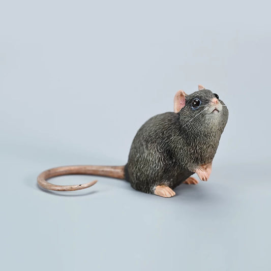 Fancy Rat Figurine Realistic GK Model Mini Animal Statue Desktop Decor