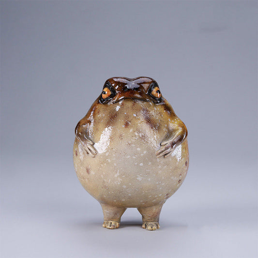 Chonky Rain Frog Realistic Model Cute Desktop Decor Gift