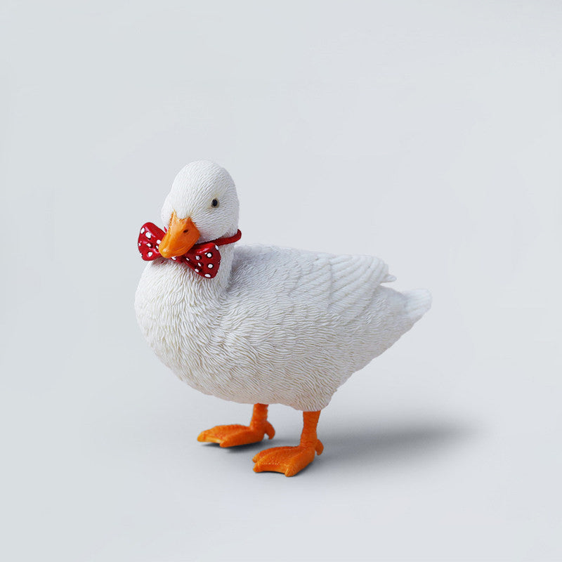 Realistic Mini Call Duck Figurine - Trendy Cute Desktop Decor Toy