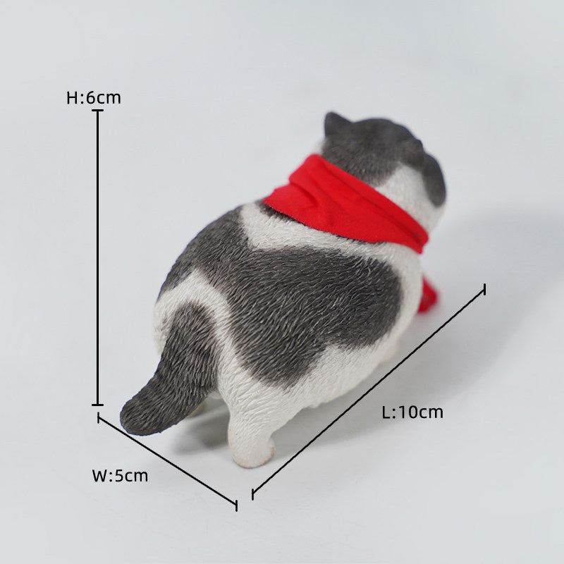 Chonky Cat 3.0 Figurine Fat Garfield & Orange Cat Realistic Desktop Ornament Trendy Toy Gift