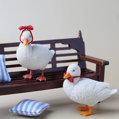 Realistic Mini Call Duck Figurine - Trendy Cute Desktop Decor Toy