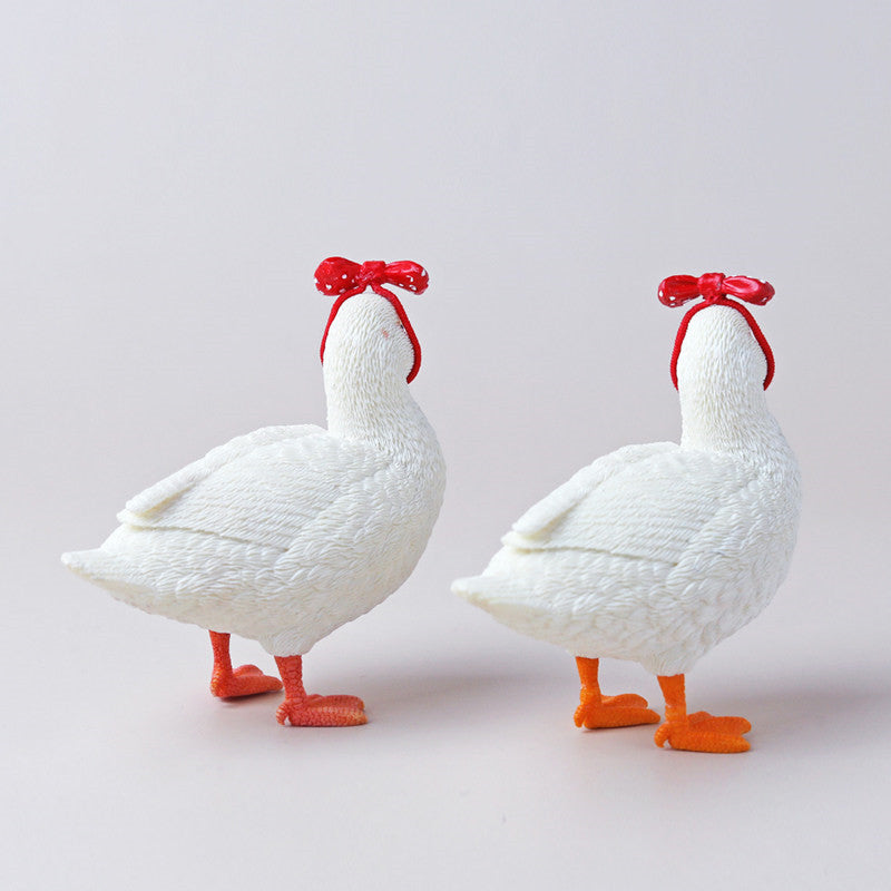 Realistic Mini Call Duck Figurine - Trendy Cute Desktop Decor Toy