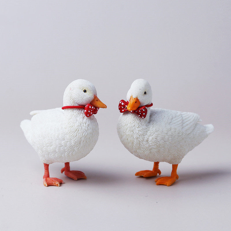 Realistic Mini Call Duck Figurine - Trendy Cute Desktop Decor Toy