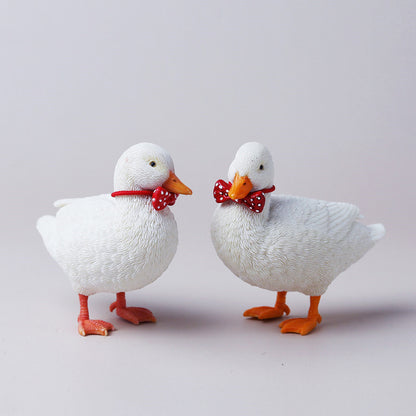 Realistic Mini Call Duck Figurine - Trendy Cute Desktop Decor Toy