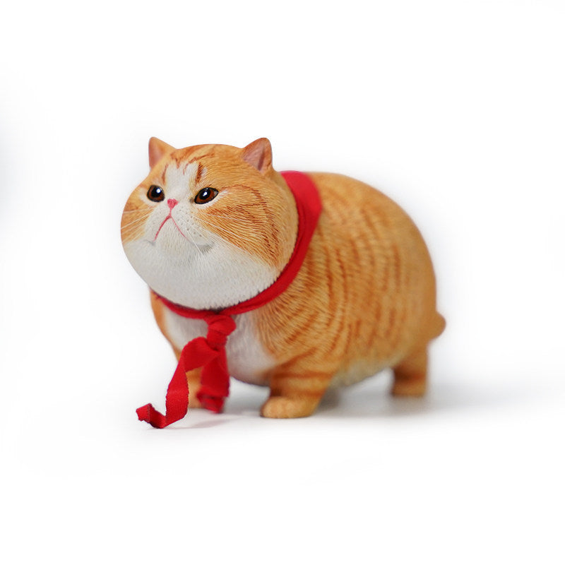 Chonky Cat 3.0 Figurine Fat Garfield & Orange Cat Realistic Desktop Ornament Trendy Toy Gift