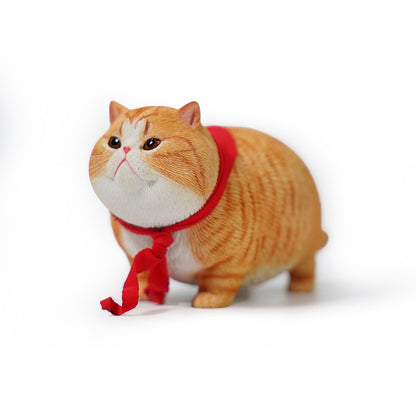 Chonky Cat 3.0 Figurine Fat Garfield & Orange Cat Realistic Desktop Ornament Trendy Toy Gift