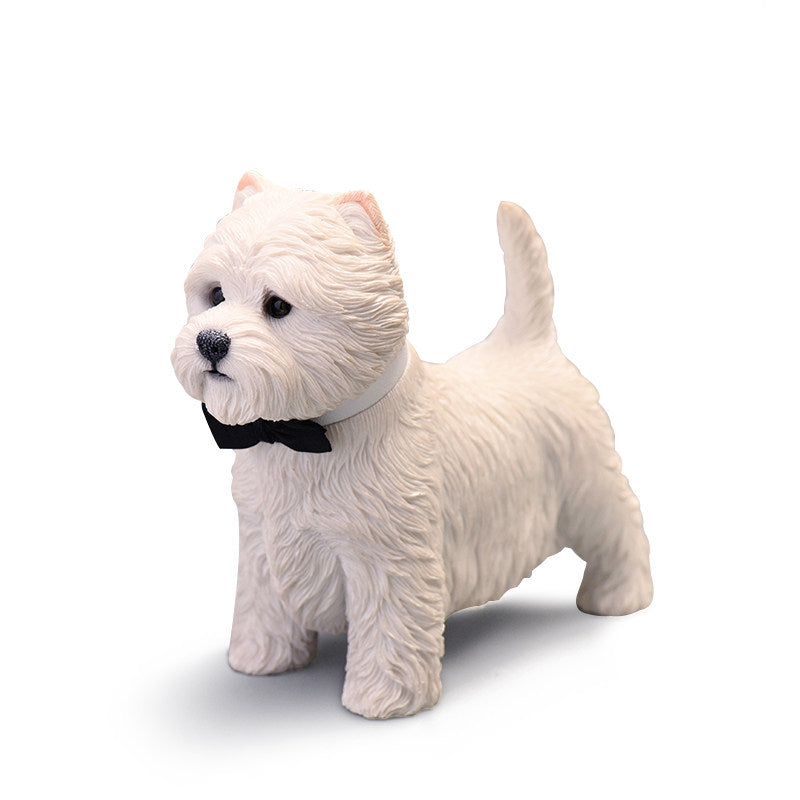 West Highland White Terrier Figurine Cute Dog Statue Pet Lover Desktop Ornament