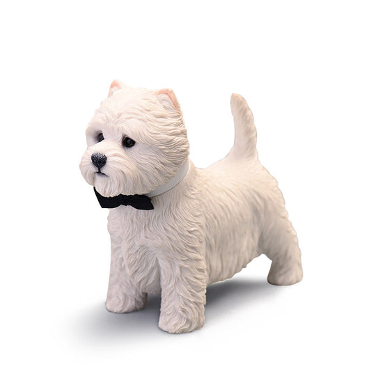 West Highland White Terrier Figurine Cute Dog Statue Pet Lover Desktop Ornament