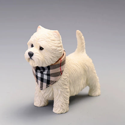 West Highland White Terrier Figurine Cute Dog Statue Pet Lover Desktop Ornament