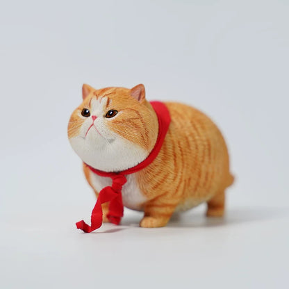 Chonky Cat 3.0 Figurine Fat Garfield & Orange Cat Realistic Desktop Ornament Trendy Toy Gift
